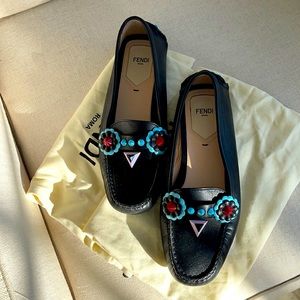 FENDI black flats